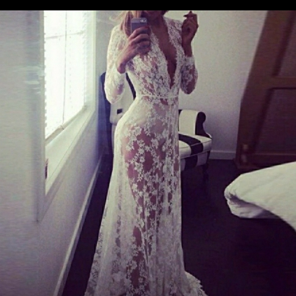 Maternity  Photo Lace Gown| Sexy Night Gown